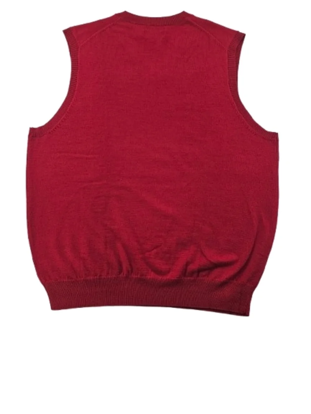 Club Room Sweater Vest 100% Estate Merino Wool Men's Medium Red‎ Soft Luxury